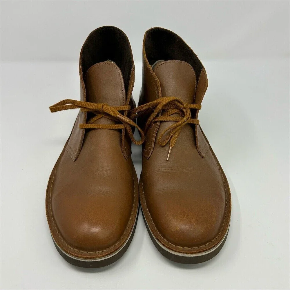 Clarks Men's Chukka Desert Boots Brown Tan Leather Lace-Up Ankle Size 11